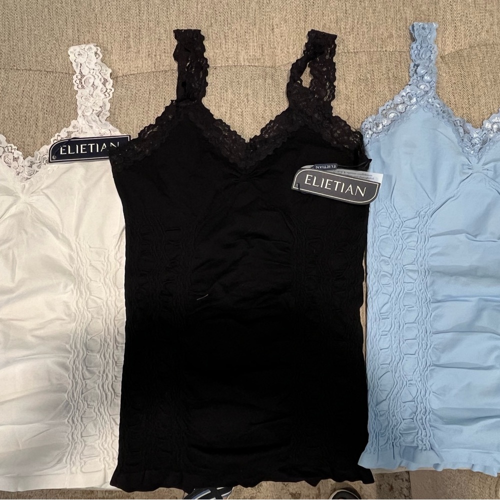 ElieTian Lace Trim Camisole Set